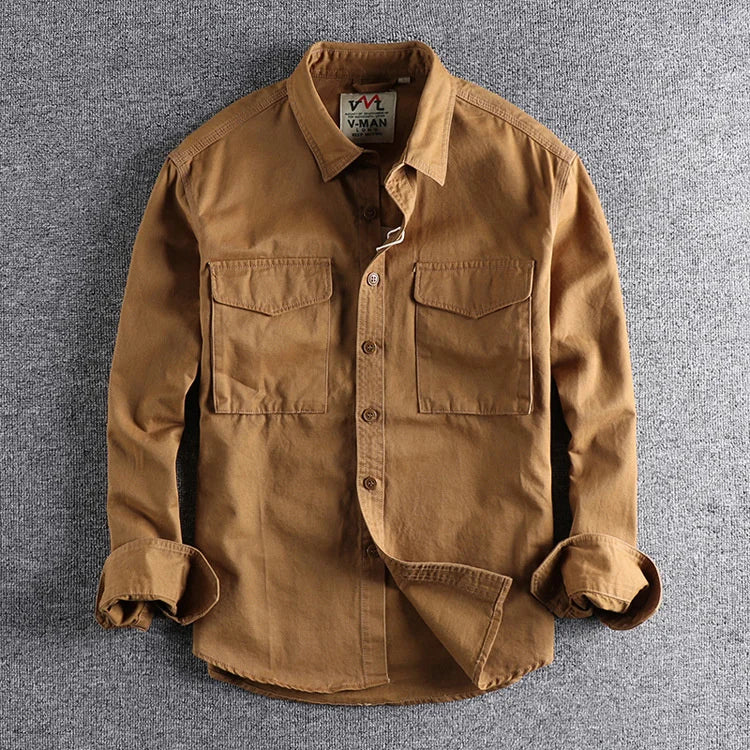 Urban Casual Cotton Work Safari Style Shirts Men