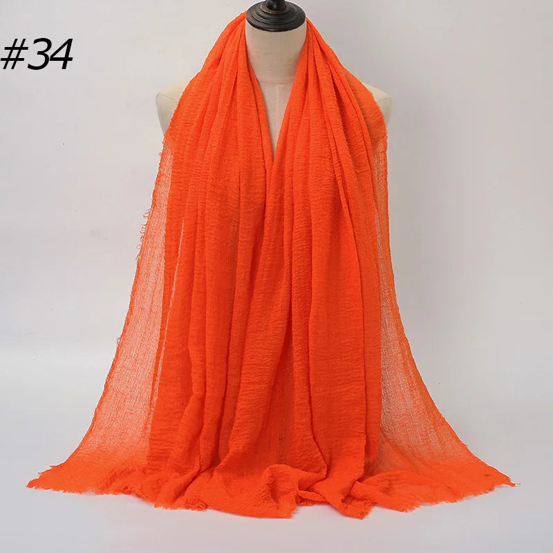 Women's Hot Crinkle Cotton Hijab Scarf