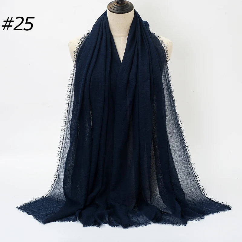 Women's Hot Crinkle Cotton Hijab Scarf