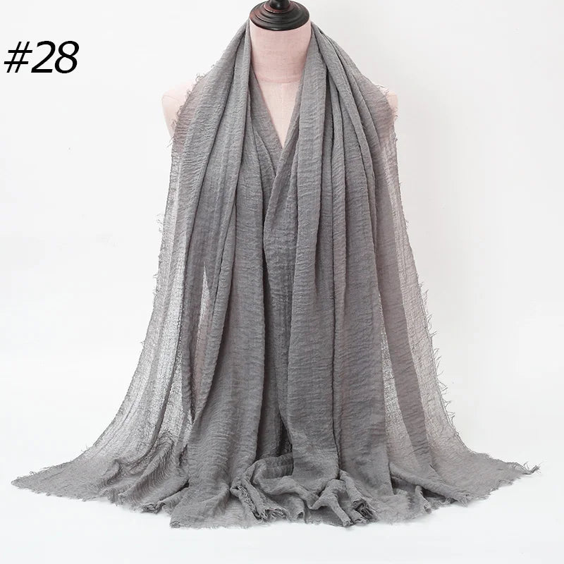 Women's Hot Crinkle Cotton Hijab Scarf