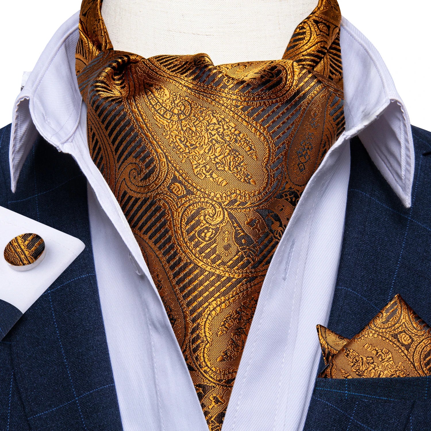 Men's Urban Accessories Premium Silk Ascot Tie | Minimalist Streetwear | Craftklart
