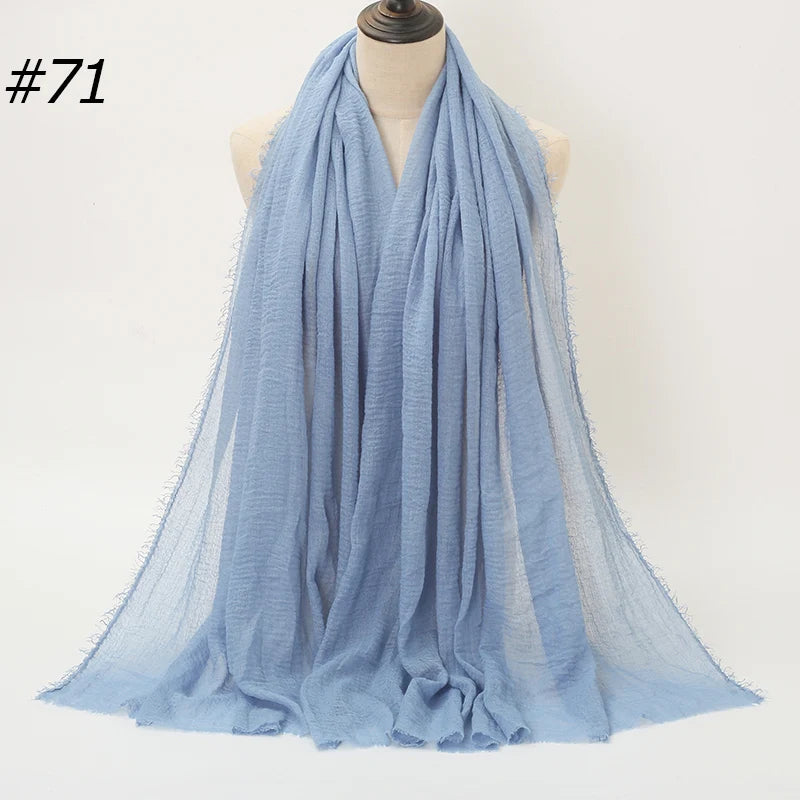 Women's Hot Crinkle Cotton Hijab Scarf