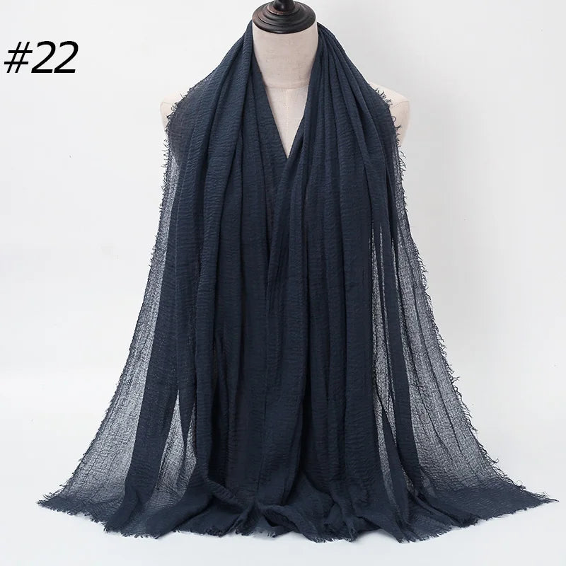 Women's Hot Crinkle Cotton Hijab Scarf