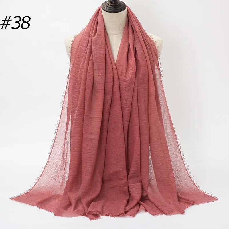 Women's Hot Crinkle Cotton Hijab Scarf