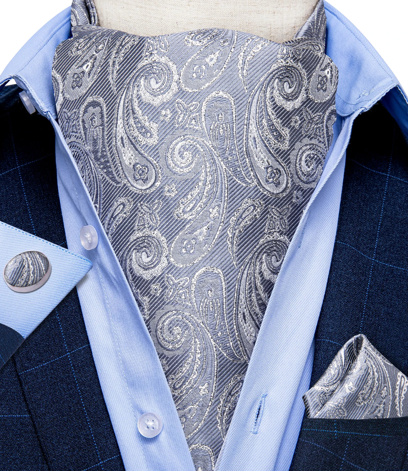 Men's Urban Accessories Premium Silk Ascot Tie | Minimalist Streetwear | Craftklart