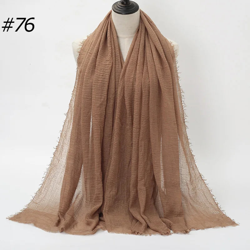 Women's Hot Crinkle Cotton Hijab Scarf