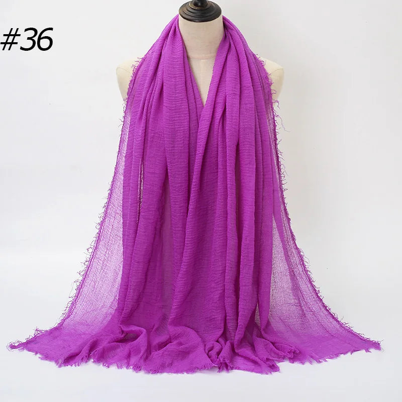 Women's Hot Crinkle Cotton Hijab Scarf