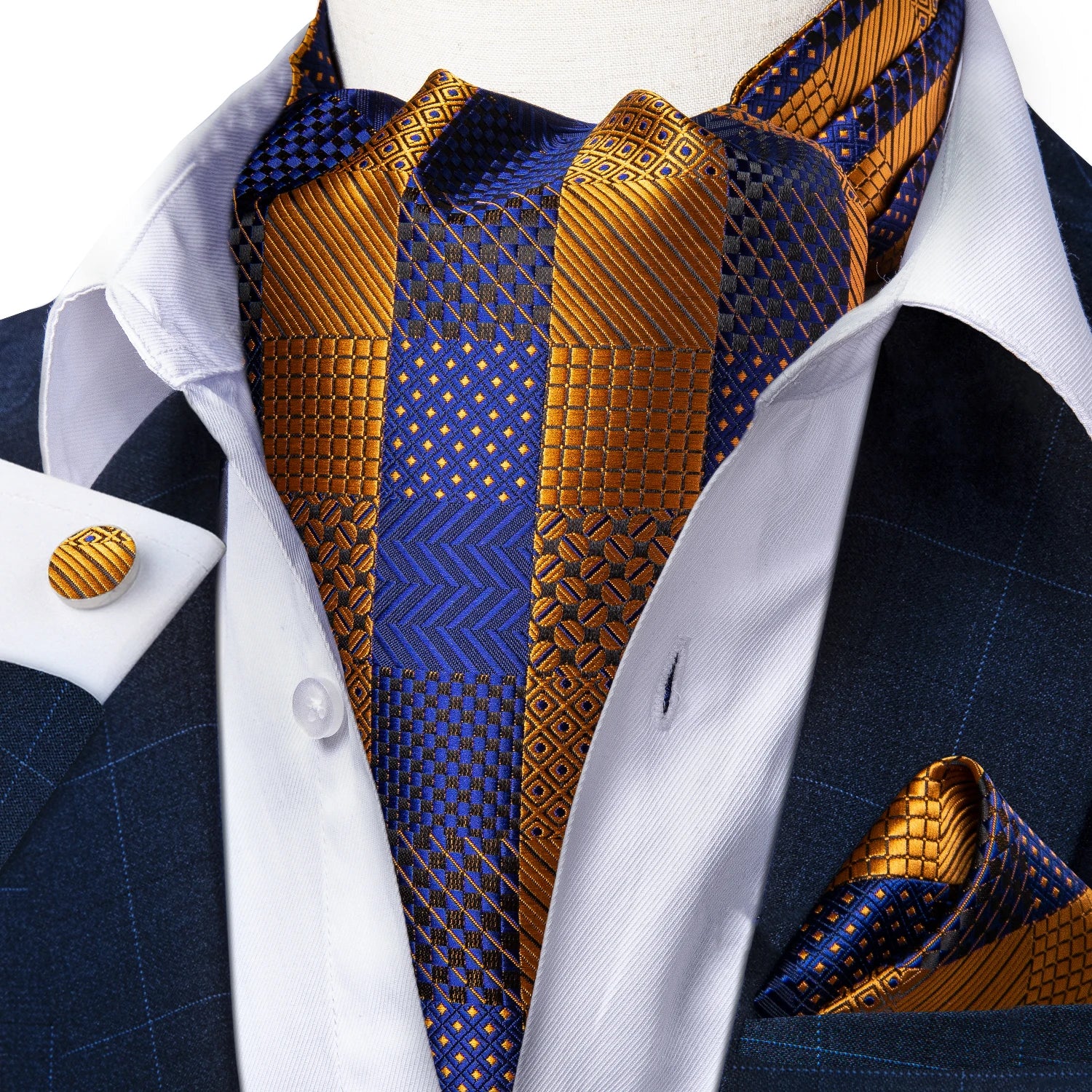 Men's Urban Accessories Premium Silk Ascot Tie | Minimalist Streetwear | Craftklart