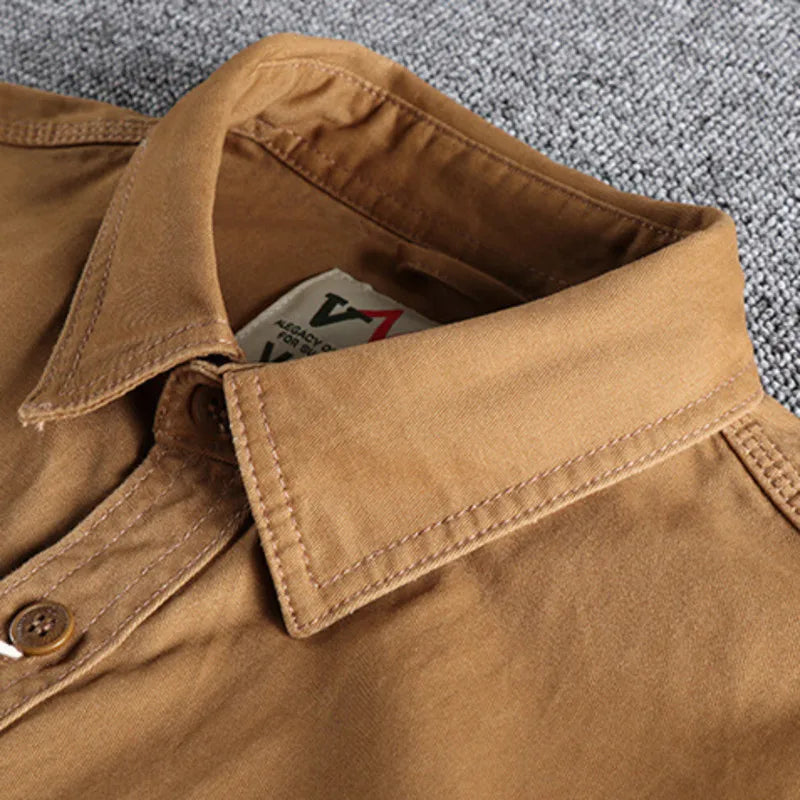 Urban Casual Cotton Work Safari Style Shirts Men