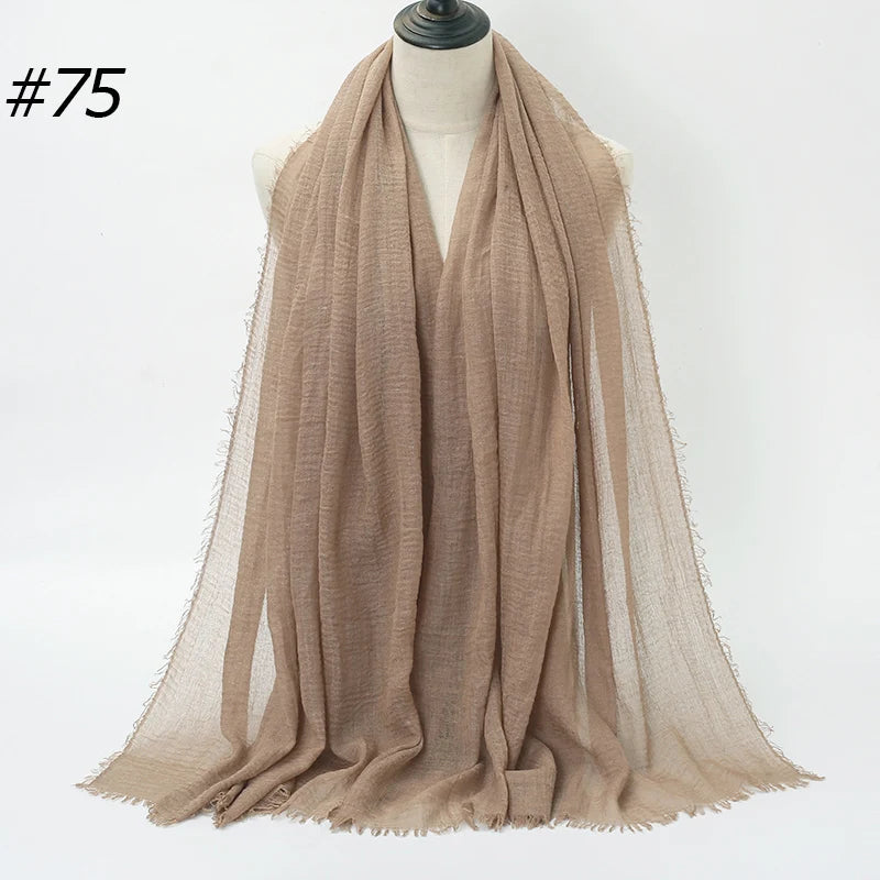 Women's Hot Crinkle Cotton Hijab Scarf