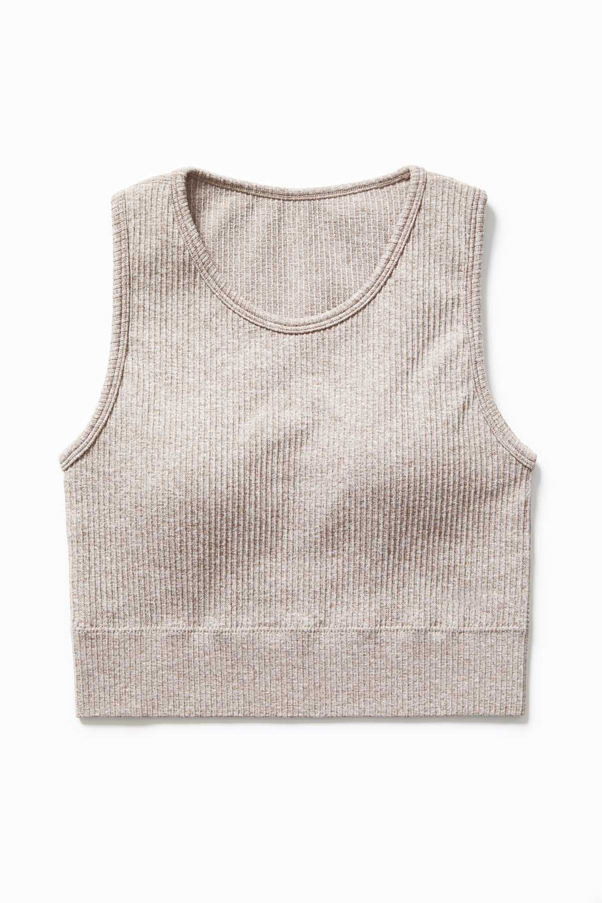 Ribbed Seamless Longline Bra - Craftklart.store