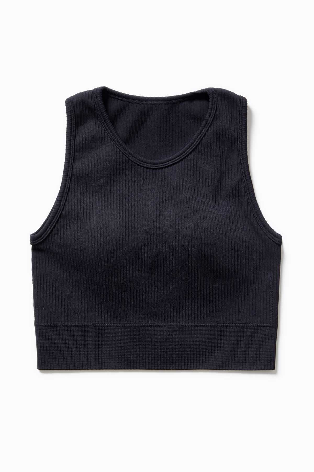 Ribbed Seamless Longline Bra - Craftklart.store