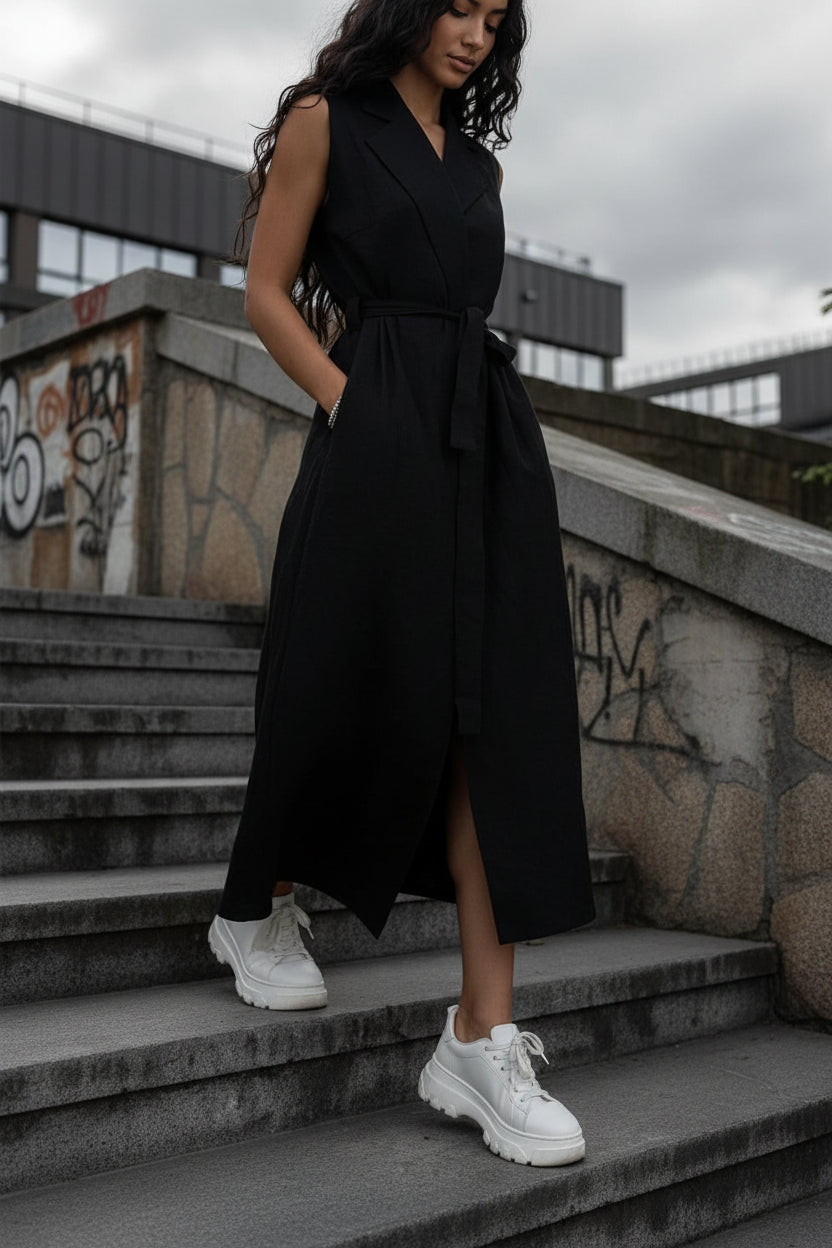 Cotton Spaghetti Strap Maxi Dress
