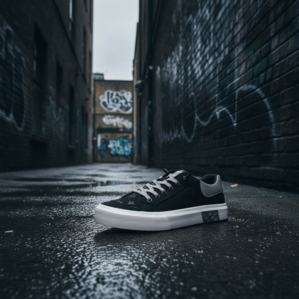 Craftklart Dropship canvas low sneaker with breathable fabric, stylish everyday street shoe in a casual design, shown from side view.