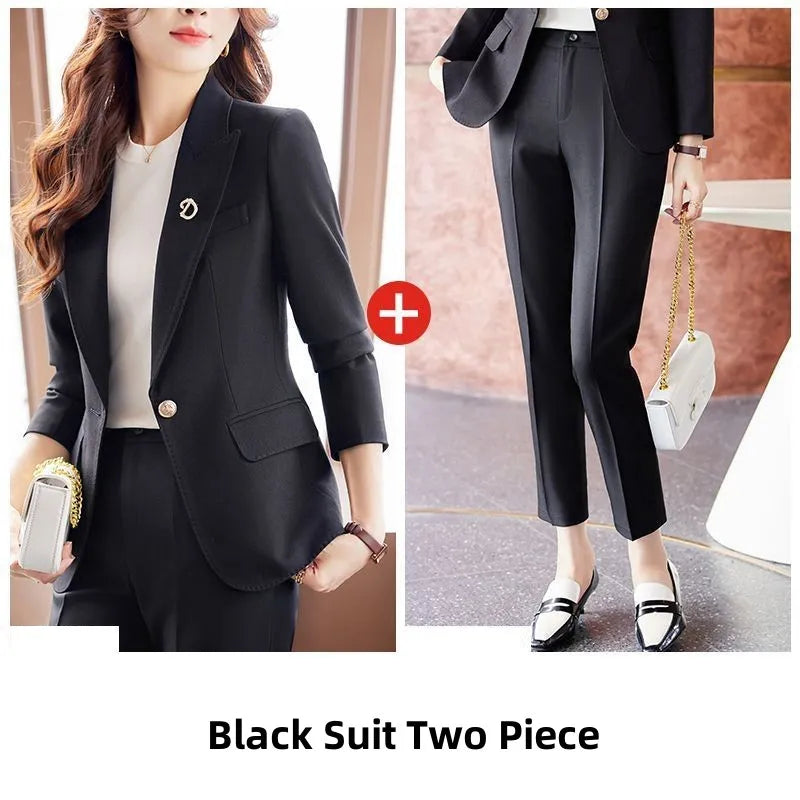Women's Korean Professional Suit Matching Set - Premium Sets from Craftklart.store - Just $14.39! Shop now at Craftklart.store
