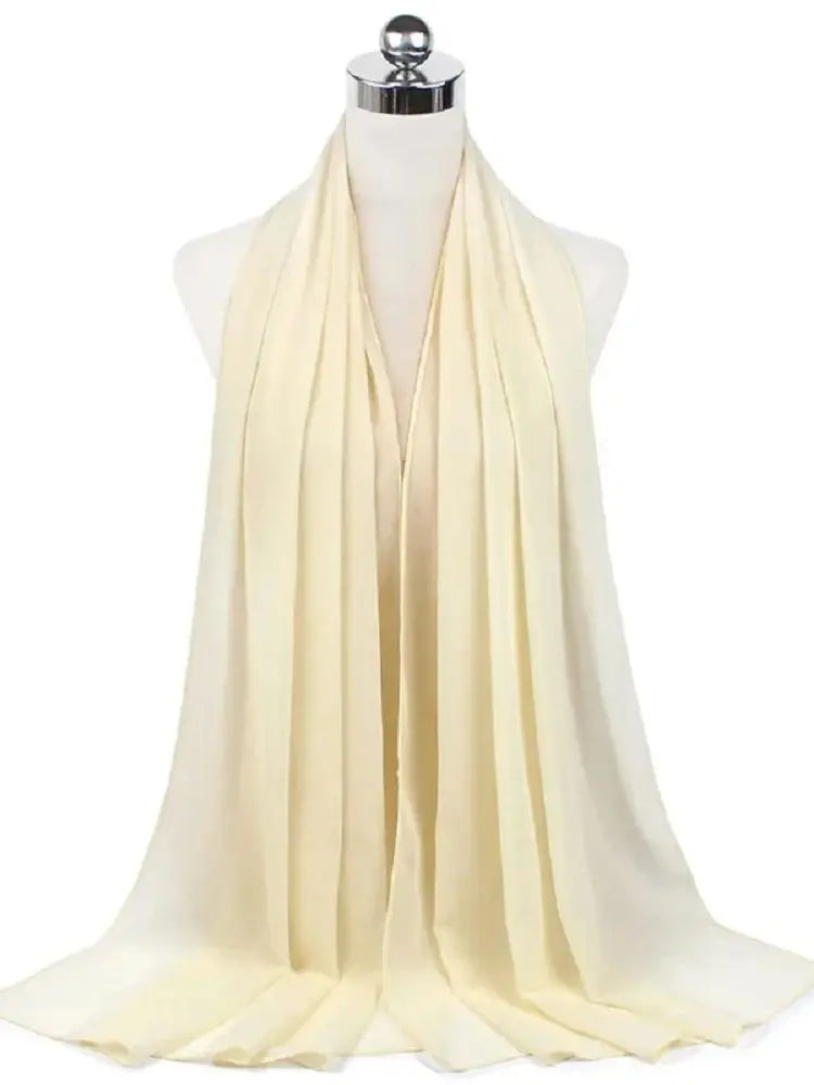 New Fashion Women Solid Chiffon Headscarf
