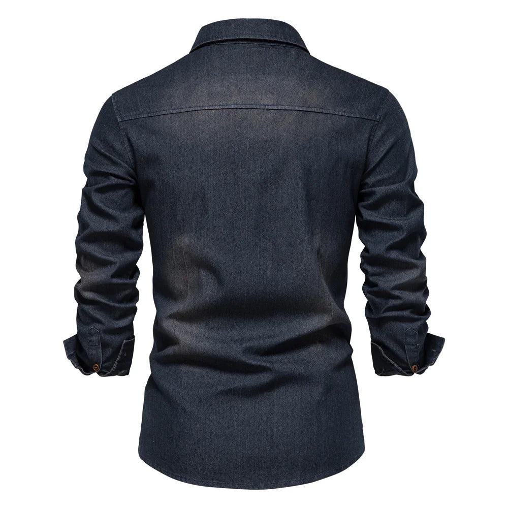 Long Sleeve Quality Cowboy Shirts for Men - Premium Shirt from Craftklart - Just $13.53! Shop now at Craftklart.store