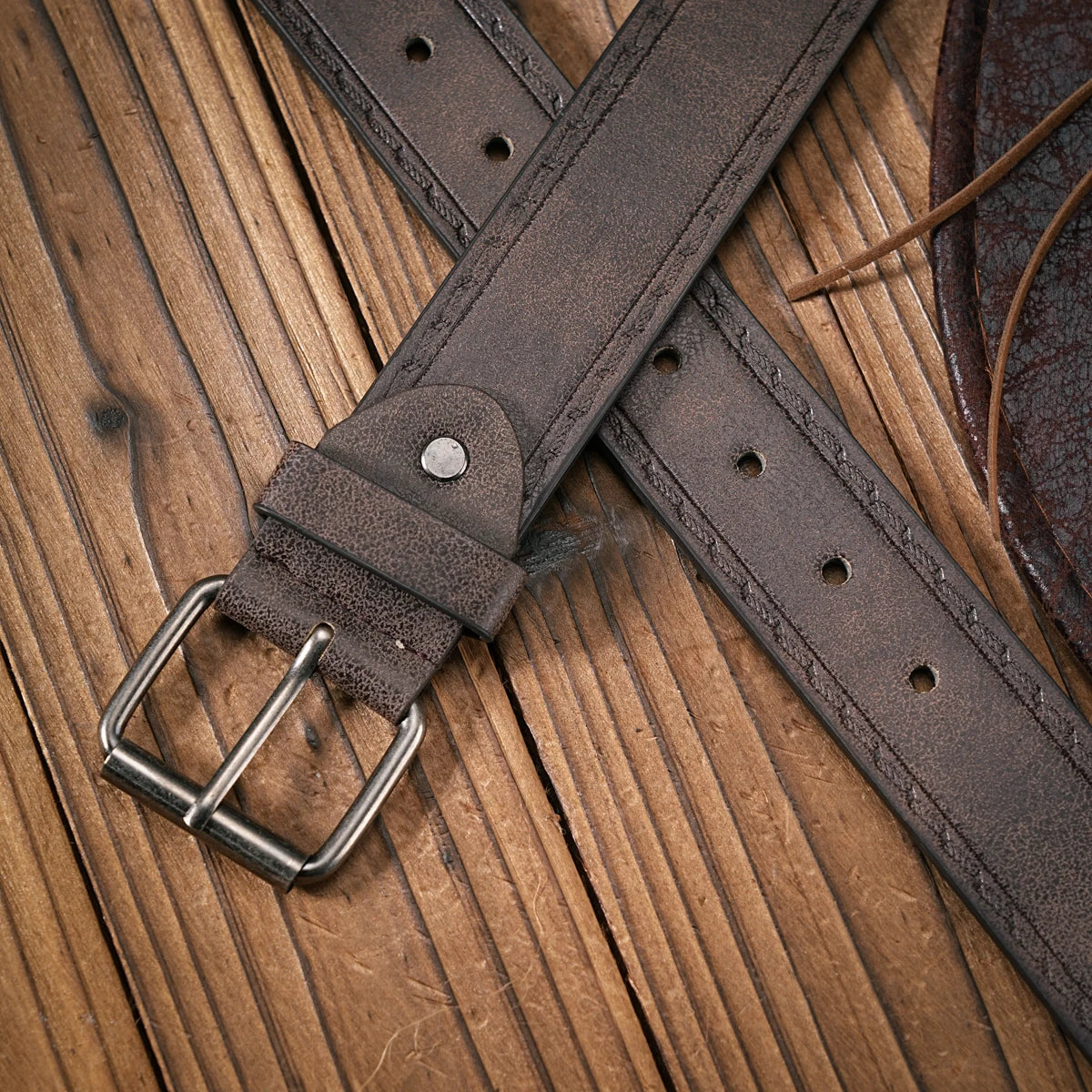 Urban Daywear Unisex Metal Buckle PU Leather Belt