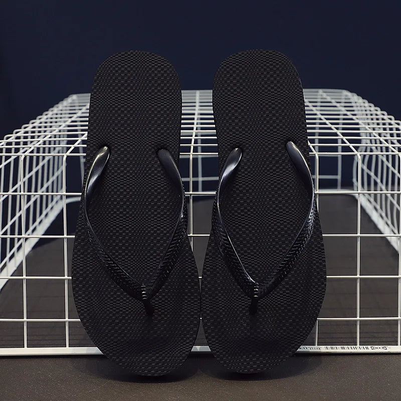 Women's lightweight herringbone flip flop sandals by Craftklart Dropship, available in five colors, featuring beach slide style.