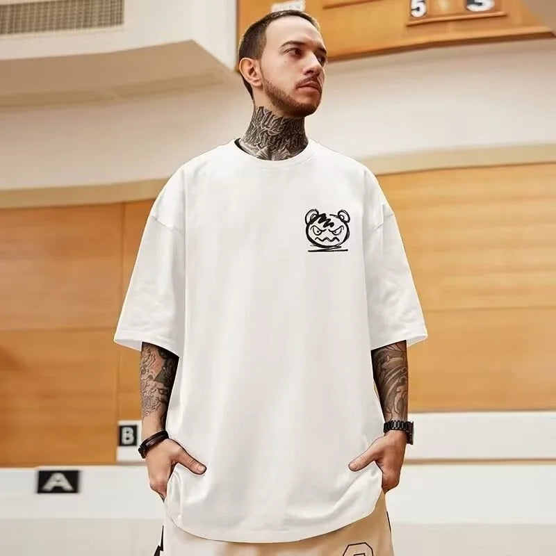 Casual Men's Cotton Oversize Streetwear Tops 5XL - Premium T-Shirt from Craftklart Dropship - Just $13.99! Shop now at Craftklart.store