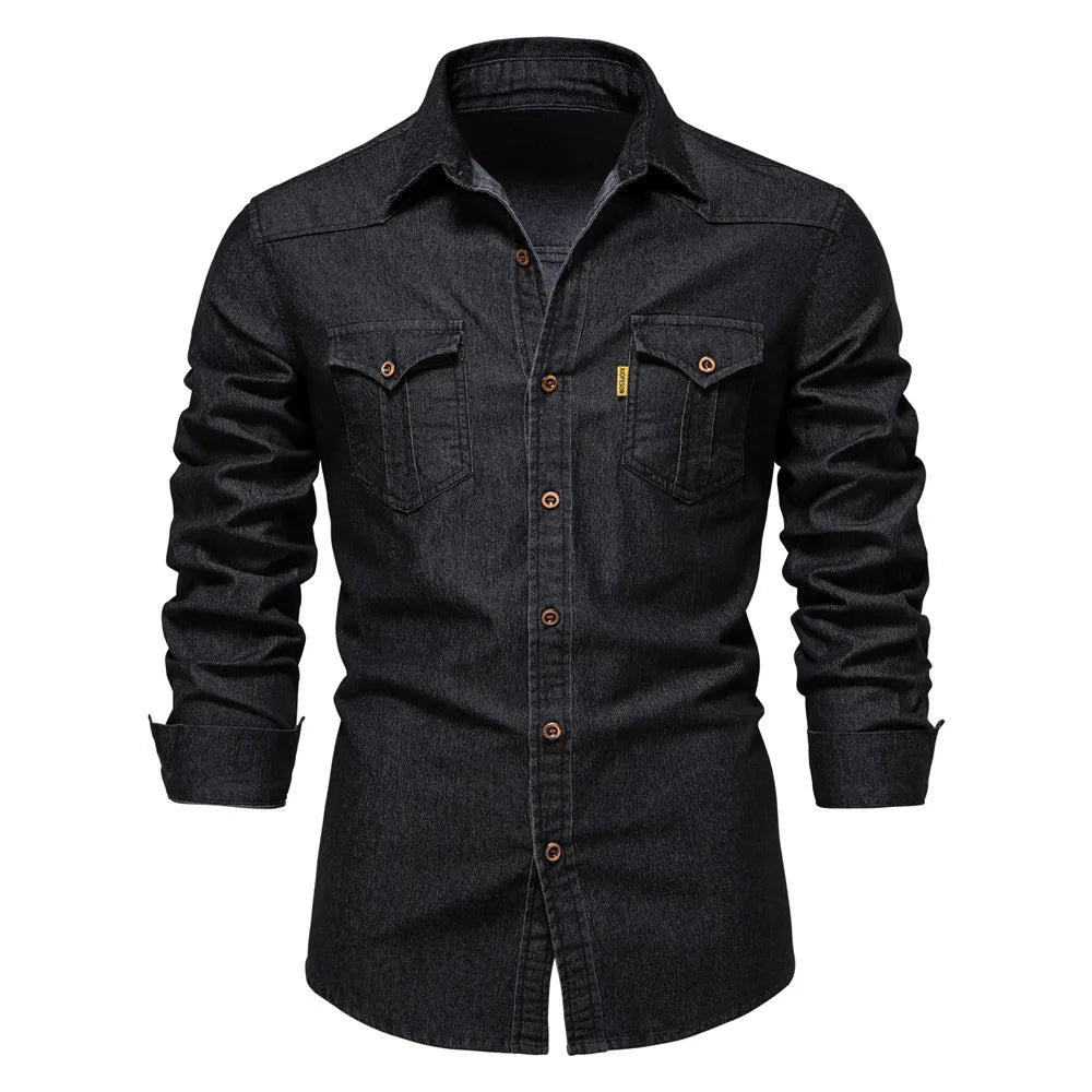 Long Sleeve Quality Cowboy Shirts for Men - Premium Shirt from Craftklart - Just $13.53! Shop now at Craftklart.store