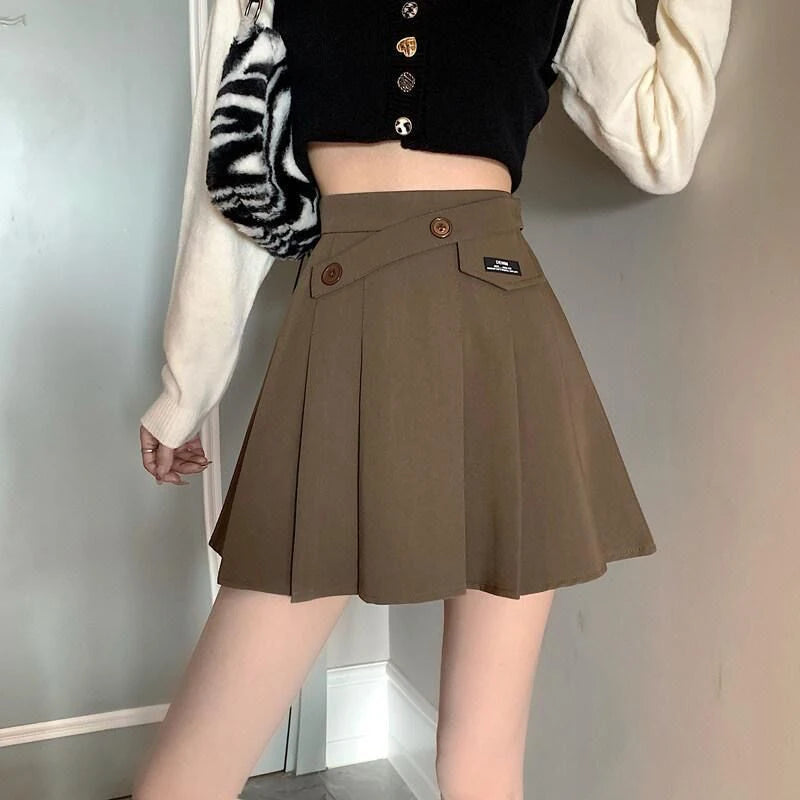 Preppy Style A Line Korean Skirt - Premium Skirt from Craftklart Dropship - Just $15.24! Shop now at Craftklart.store