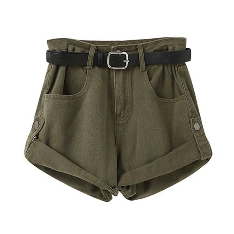 Women Wide Leg Baggy Casual Streetwear Denim Shorts