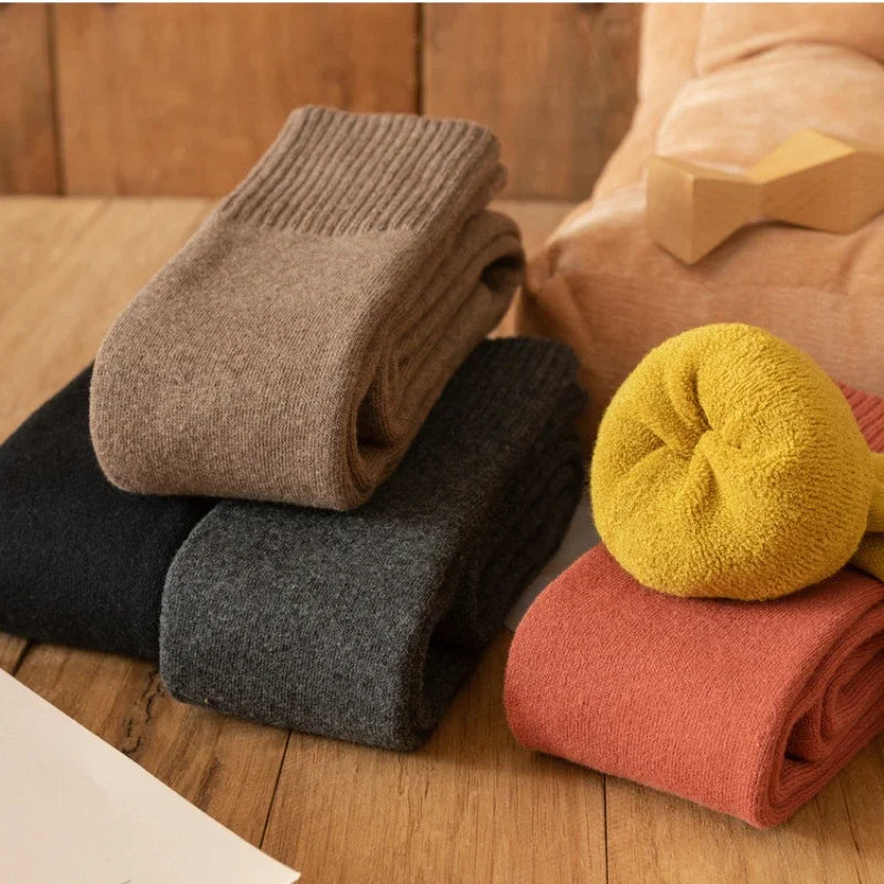 Terry Over-the-knee Socks for Women in Winter Plus Velvet and Thickened Warm Stockings Knee-protecting Thigh-high Socks - Craftklart.store