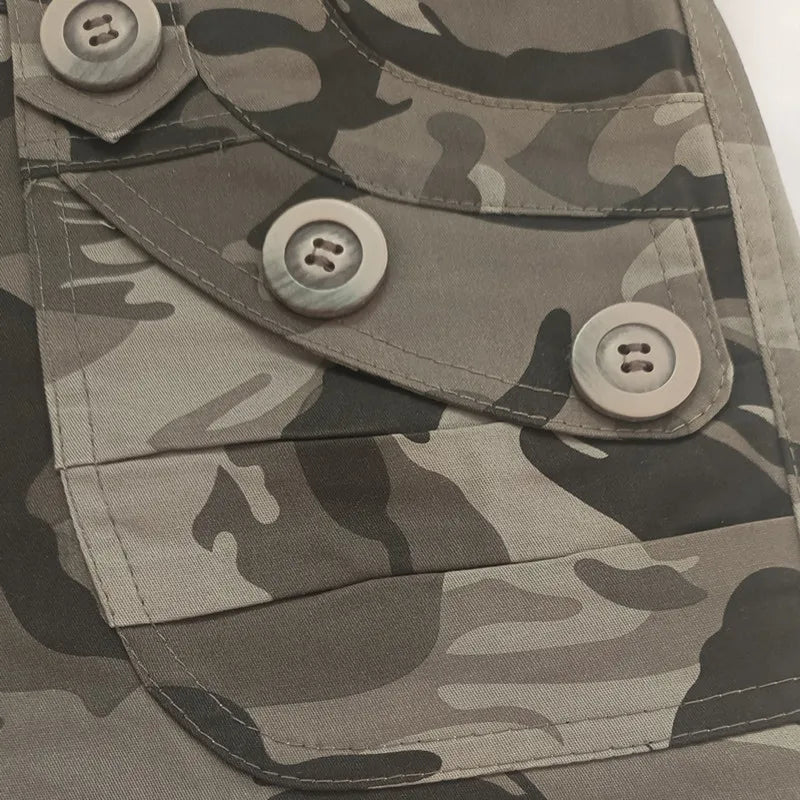 Women's Summer Camouflage Shorts Casual Military Zipper Pocket Pantaloon Ladies Plus Size 4XL Cotton Slim Fit y2k Mini Shorts - Premium Cargo Shorts from Craftklart Dropship - Just $23.85! Shop now at Craftklart.store