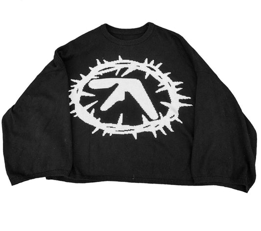 Aphex Twin Knit Y2k Autumn/Winter Streetwear Pullover