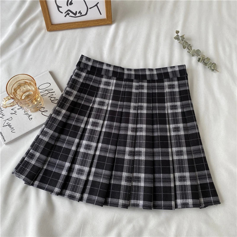 Japan Plaid Jk High Waist Thin A Line Short Skirt - Premium Skirt from Craftklart.store - Just $10.70! Shop now at Craftklart.store