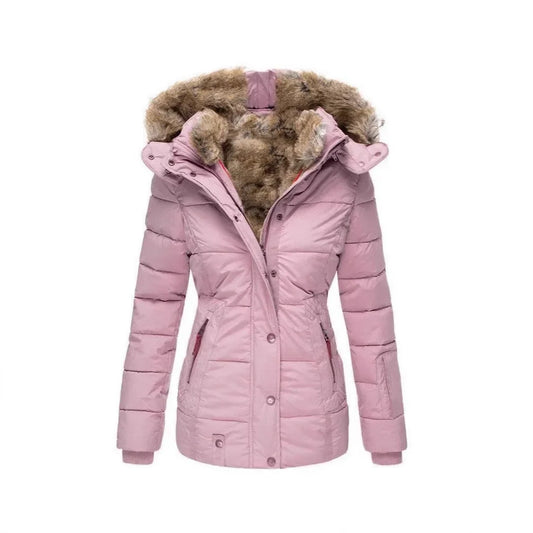 Women's Slim Fit Long Sleeve Hooded Coat