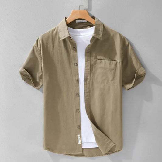 Men's Urban Fresh New  Cotton Short Sleeve Shirts