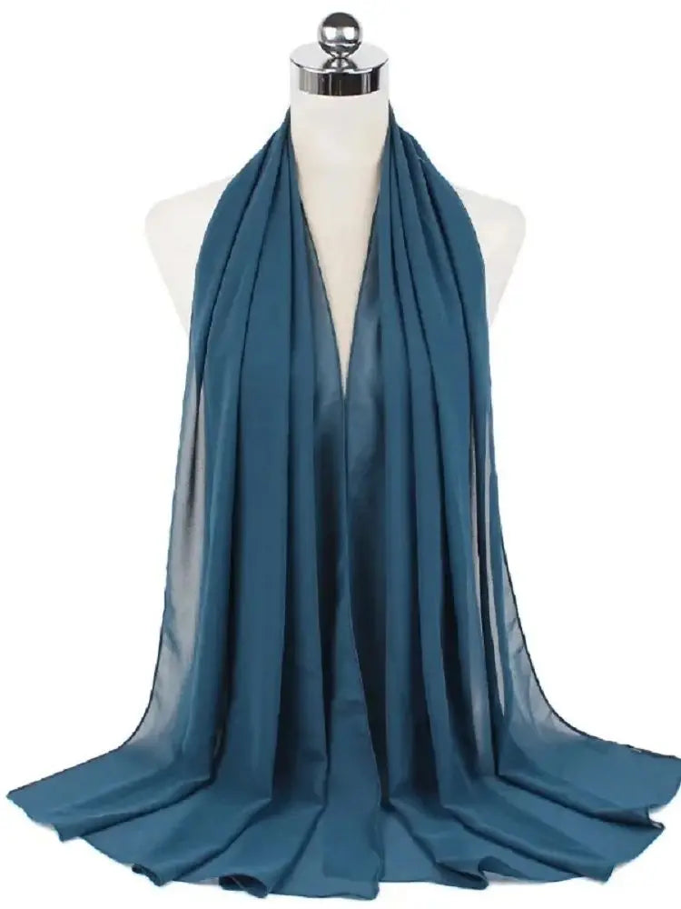 New Fashion Women Solid Chiffon Headscarf