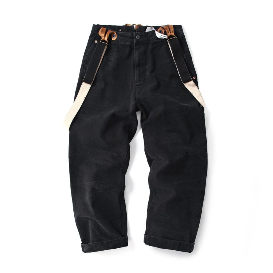 Urban Men Washed  Cotton Overalls Work Pants