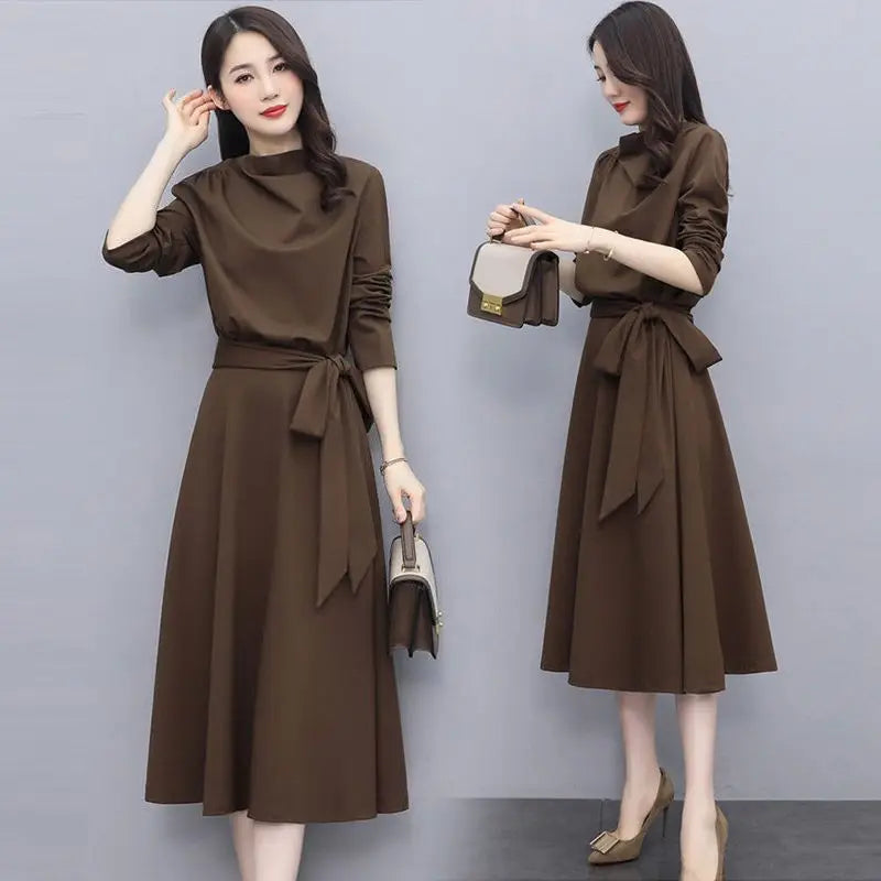 Women's Korean Elegant Midi Dress - Premium Dress from Craftklart Dropship - Just $13.98! Shop now at Craftklart.store