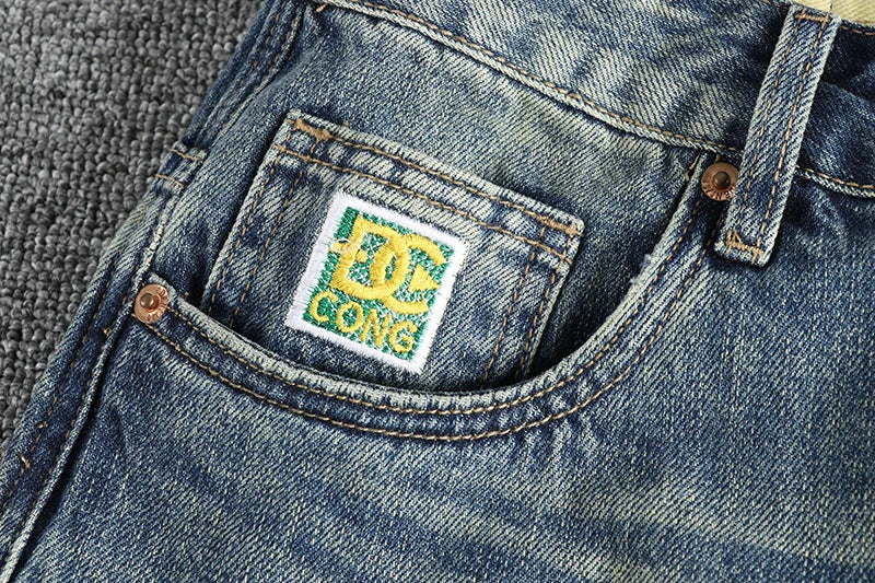 Men's Tapered Loose Washed Denim Jeans