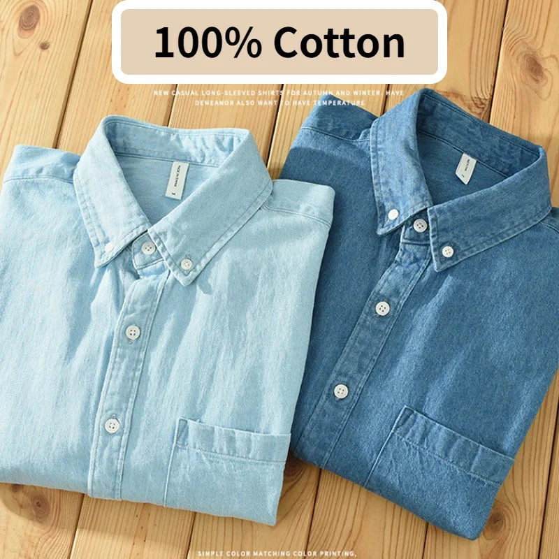 Branded Men's Pure Cotton Casual Loose Shirts - Premium Shirt from Craftklart Dropship - Just $27.75! Shop now at Craftklart.store