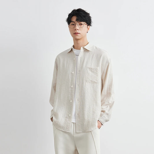 Men's Urban Thin Loose Breathable Lapel Shirt