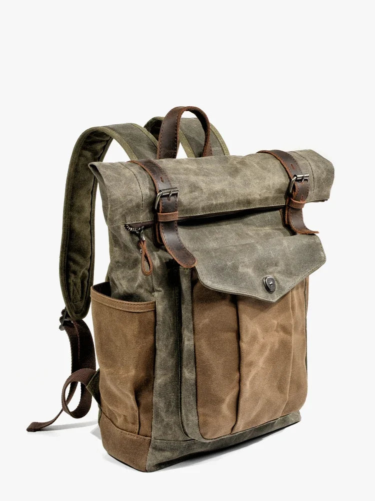 Canvas Oil Wax Backpacks for Men - Premium Backpack from Craftklart.store - Just $36.41! Shop now at Craftklart.store