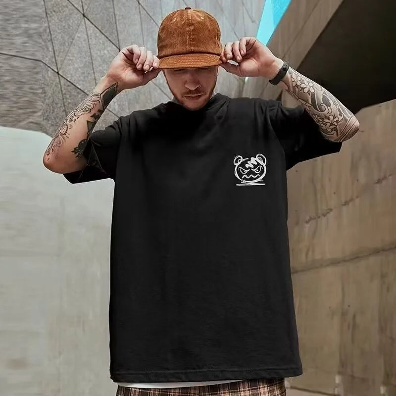 Casual Men's Cotton Oversize Streetwear Tops 5XL - Premium T-Shirt from Craftklart Dropship - Just $13.99! Shop now at Craftklart.store