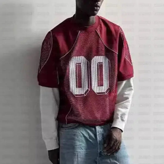 Street Styled Hip Hop 00 Graphic Patch Oversized T-Shirt