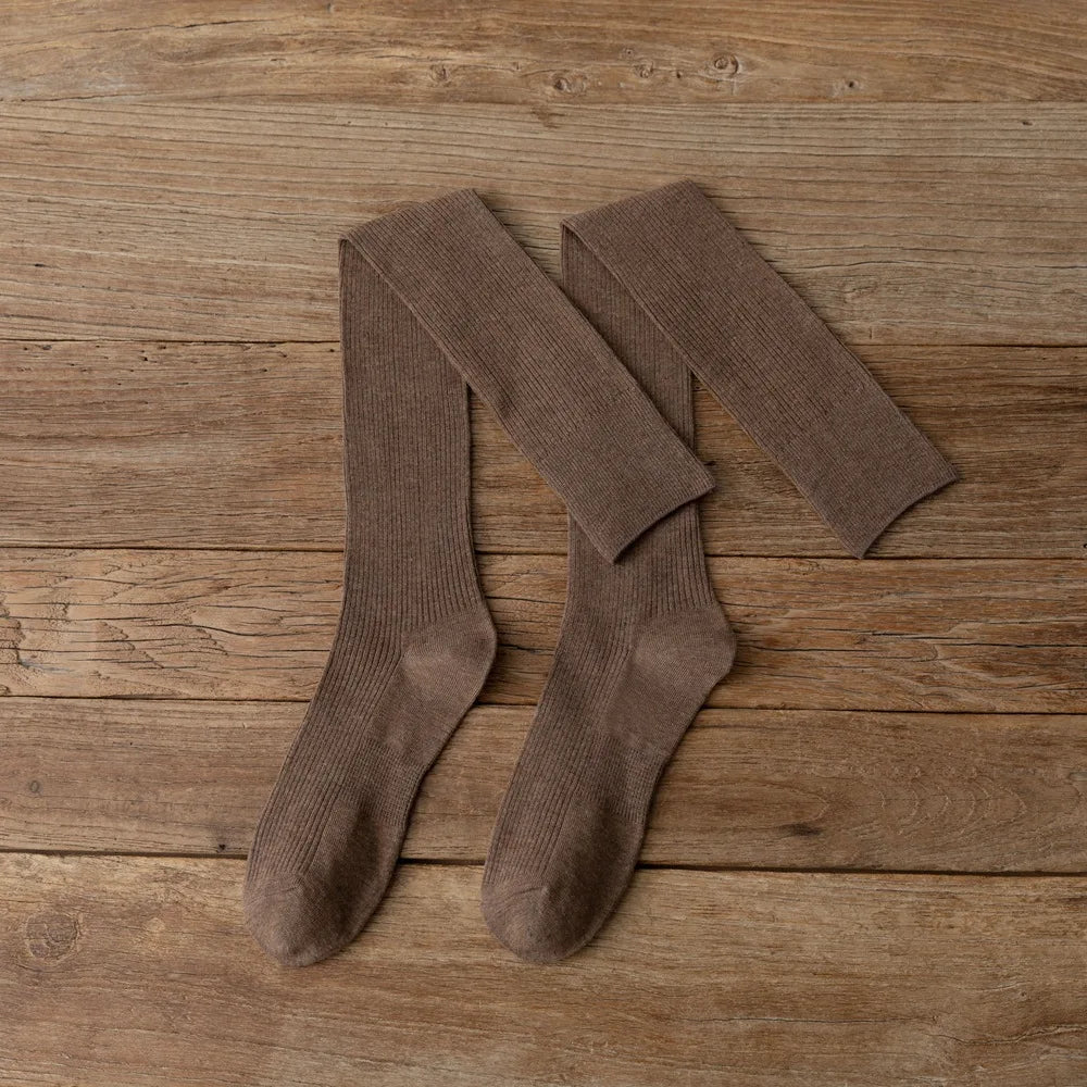 Cotton Knitting Women Stockings JK Japanese Style Girls Cute Long Socks Thigh High Stockings Fashion Solid Color Knee High Socks - Craftklart.store