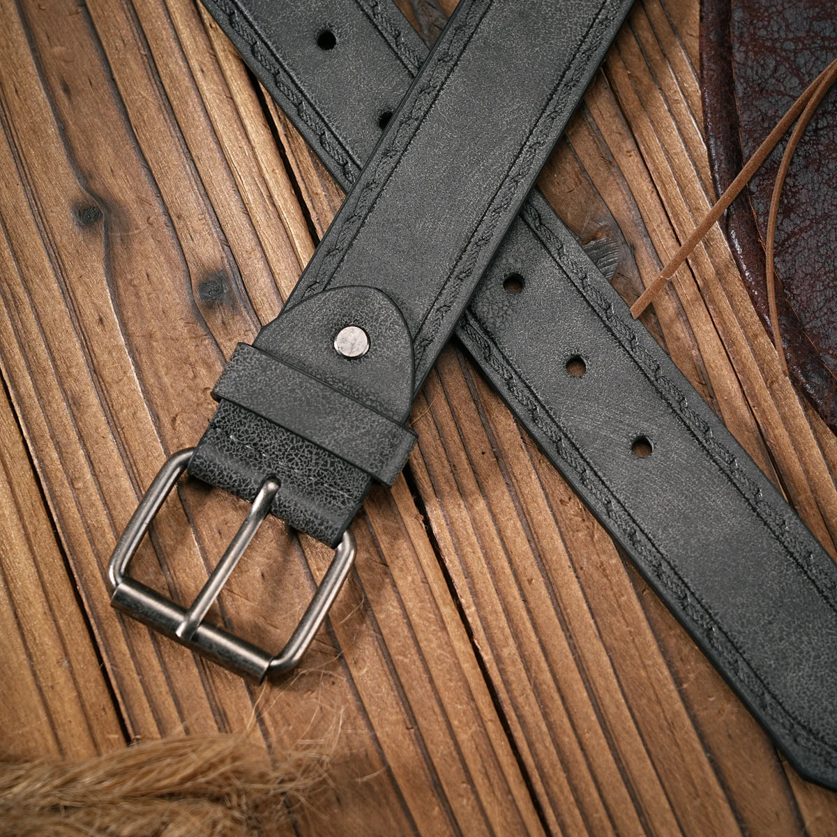Urban Daywear Unisex Metal Buckle PU Leather Belt