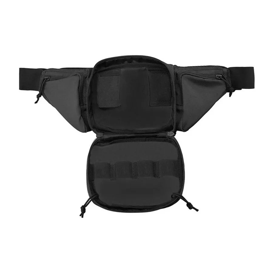 Nylon utility waist bag from Urban Fashion & Streetwear, featuring adjustable strap and compact design for urban streetwear style.