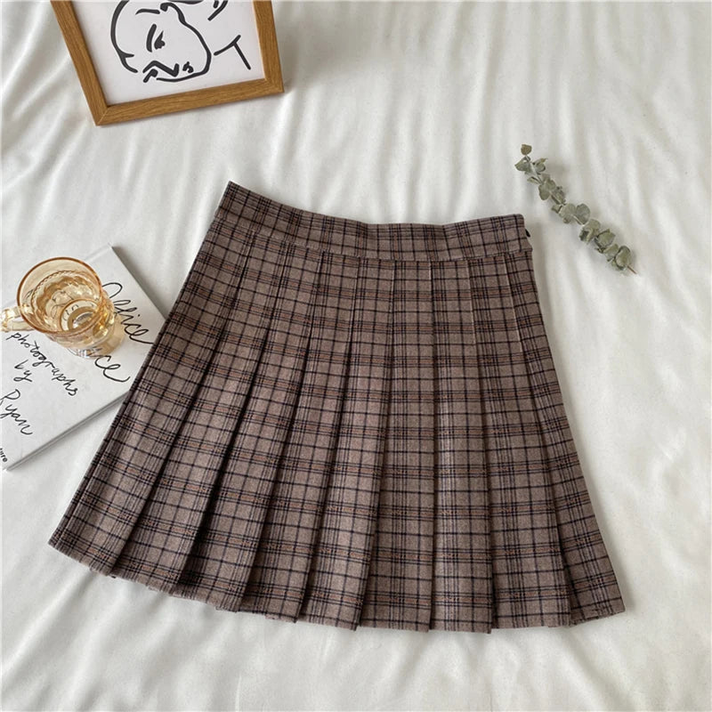 Japan Plaid Jk High Waist Thin A Line Short Skirt - Premium Skirt from Craftklart.store - Just $10.70! Shop now at Craftklart.store