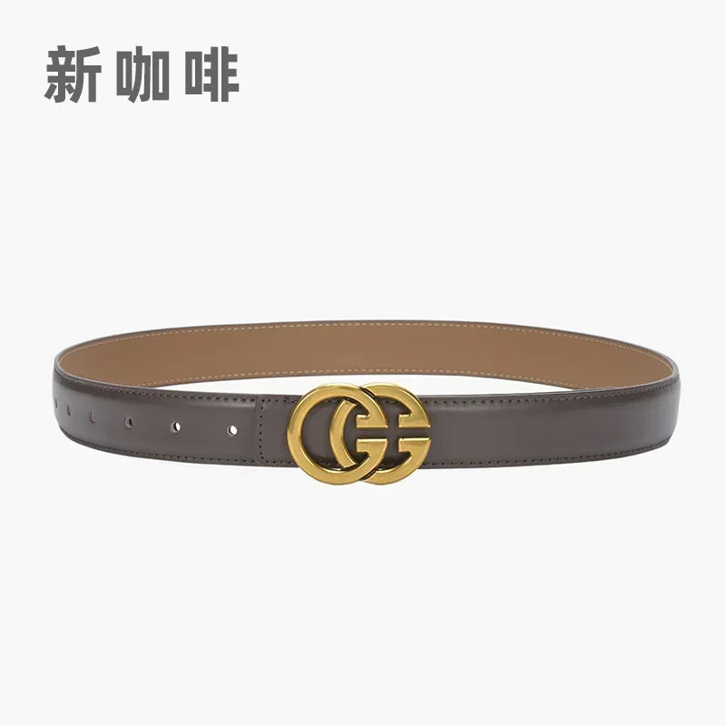 Women's GG Genuine Real Leather Cow Belt - Premium Belts from Craftklart Dropship - Just $25.50! Shop now at Craftklart.store