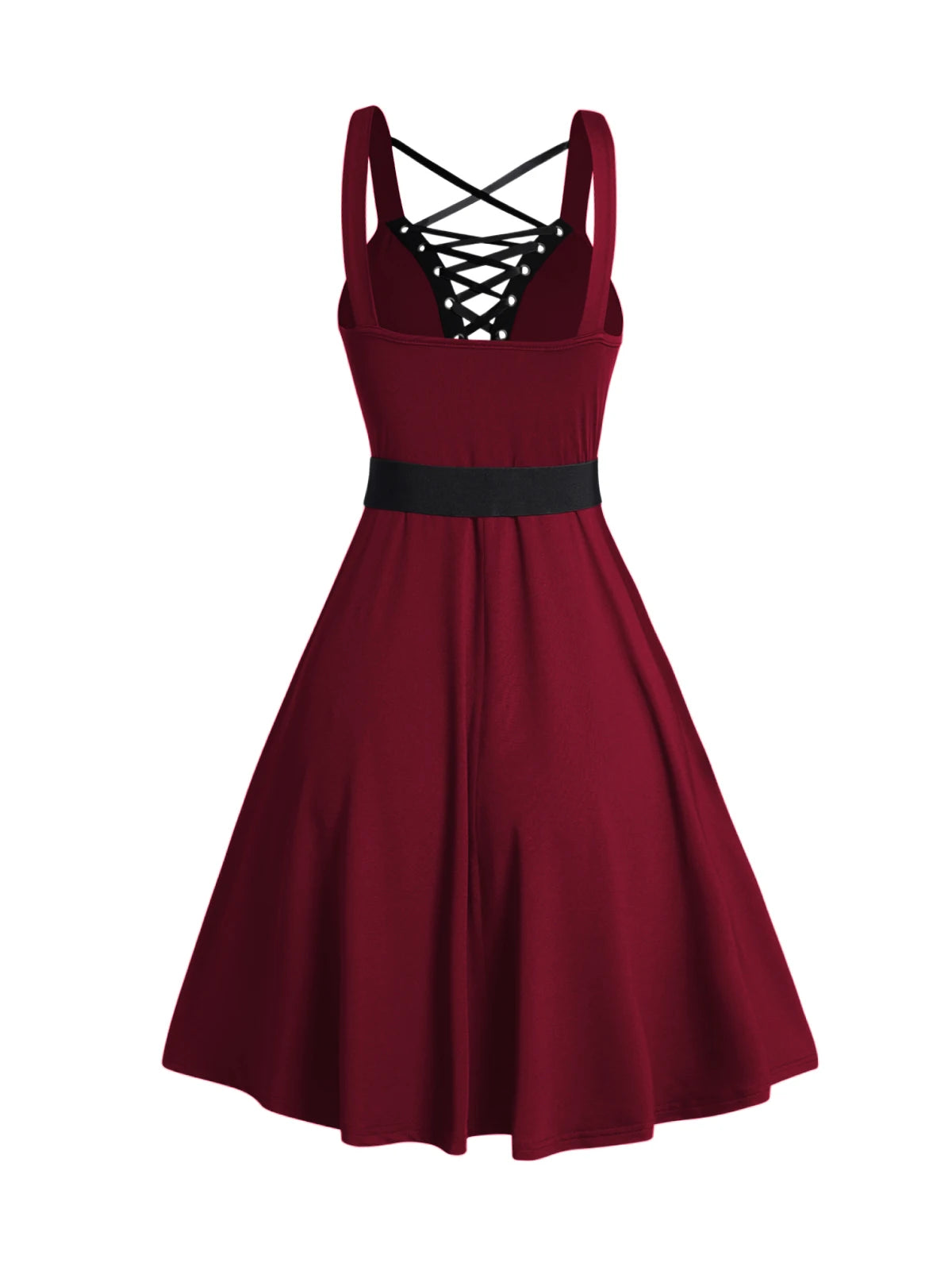 Solid Color Open Front Crop Jacket and Lace Up Buckle Strap Crisscross Dress