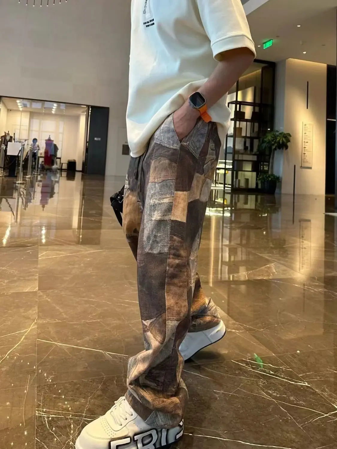 2025 New Retro Color Block Oversize Niche Old Loose Tapered Casual Pants - Craftklart.store