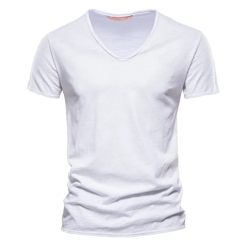 8XL - 100% Cotton V-neck Men T-shirt - Premium T-Shirt from Craftklart Dropship - Just $10.28! Shop now at Craftklart.store